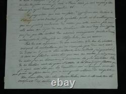 Benoît Fourneyron Lettre autographe signée Turbines & Cockerill Paris 1837