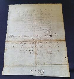 Bourbon (Louis Joseph de, Duc de Vendome) Lettre autographe signée 1704