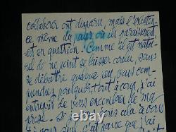 Branthôme Belle lettre autographe signée étranger dans mon propre pays 1936