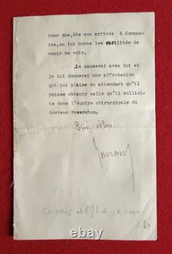 By33-lettre Dactylographiée Signée Henri Gouraud À René Baschet -4? Armée 1918