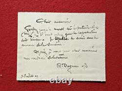 Bz28-lettre Autographe Signée Pascal Dagnan-bouveret À René Baschet Portrait