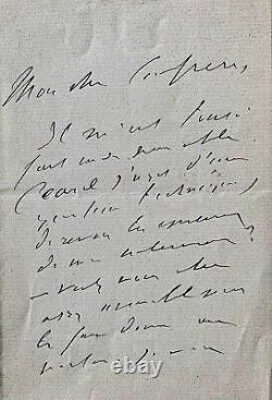 CATULLE MENDÈS, Lettre manuscrite autographe signée à Émile BERR du Figaro