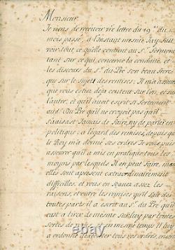 COLBERT Lettre autographe signée Intendant finances LOUIS XIV Roi de France 1674