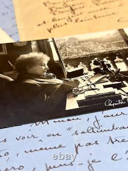 COLETTE 5 lettres autographes et une photographie originale signées LIPTNITZKI