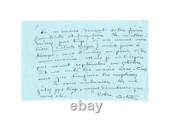 COLETTE / Lettre autographe signée / L'Etoile Vesper / Beaujolais / Guillermet