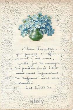 COLETTE Lettre autographe signée Ses maux de jambe. Collage original