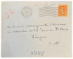 COLETTE. Lettre autographe signée, à Marguerite Moreno institut de beauté