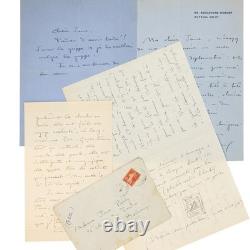 COLETTE Trois lettres autographes signées 1914 7 pages WWI