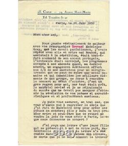 CORTOT Alfred, pianiste. 3 Lettres dactylographiées Signées (G 2675)