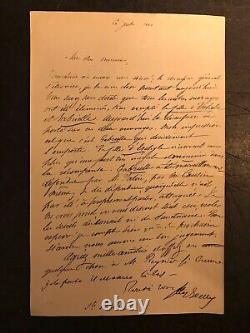 C. A. Sainte-Beuve écrivain lettre autographe signée Brisset Autran 1846