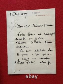 Ca9-lettre Autographe Signée Charles Girault À René Baschet Petit Palais 1907