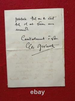 Ca9-lettre Autographe Signée Charles Girault À René Baschet Petit Palais 1907