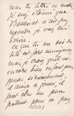 Camille PISSARRO -Son départ à Londres. Lettre autographe signée. 1890. 4 pages