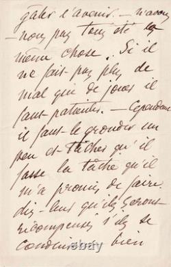 Camille PISSARRO -Son départ à Londres. Lettre autographe signée. 1890. 4 pages