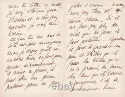 Camille PISSARRO -Son départ à Londres. Lettre autographe signée. 1890. 4 pages
