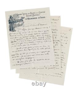 Camille SAINT-SAËNS / Lettre autographe signée / Marseille / Algérie / Musique