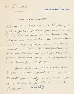 Camille SAINT SAËNS homme confiance et son avocat lettre autographe signée Saens