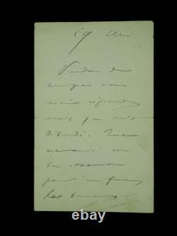 Camille SAINT SAENS lettre autographe signée Bananes