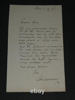 Carl Millöcker, Lettre autographe signée en allemand 1890