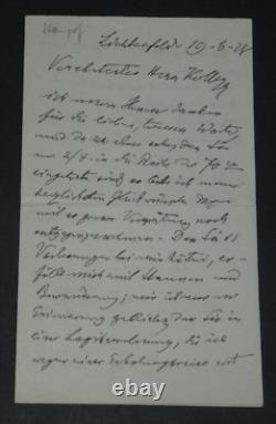Carl STUMPF LETTRE AUTOGRAPHE SIGNÉE DE FÉLICITATIONS, 1928