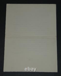 Carl STUMPF LETTRE AUTOGRAPHE SIGNÉE DE REMERCIEMENTS ET DE VOEUX, 1928