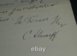 Carl STUMPF LETTRE AUTOGRAPHE SIGNÉE DE REMERCIEMENTS ET DE VOEUX, 1928