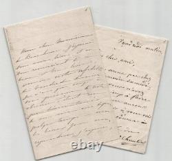Carlo Chérubini Lettre autographe signée & une L. A. S de son épouse 1936