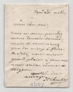 Carlo Chérubini Lettre autographe signée & une L. A. S de son épouse 1936