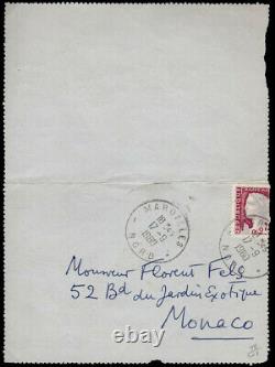 Carte lettre autographe signée Marcel Gromaire adressée à son ami Florent Fels