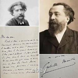 Catulle Mendès lettre autographe signée à Alphonse DAUDET concours conte #2