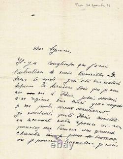 Chaïm SOUTINE Lettre autographe signée à propos de sa peinture. 1931