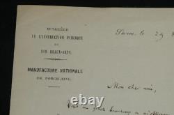 Champfleury Lettre autographe signée Économies forcées 1884 Paris