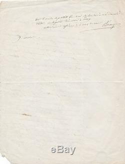 Chanson Pierre Jean Béranger lettre autographe signée 1848 révolution