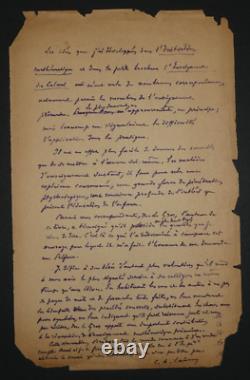 Charles-Ange LAISANT LETTRE AUTOGRAPHE SIGNEE Initation Mathématique