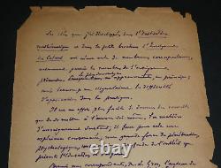 Charles-Ange LAISANT LETTRE AUTOGRAPHE SIGNEE Initation Mathématique