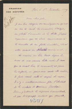 Charles-Ange LAISANT Lettre autographe signée à son père Benjamin LAISANT