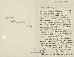 Charles BAUDELAIRE Lettre autographe signée Le Dandysme littéraire. 1861