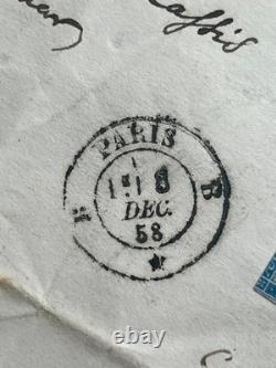 Charles BAUDELAIRE Lettre autographe signée Poulet Malassis cachet 1858