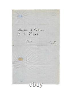 Charles BAUDELAIRE / Lettre autographe signée / Spleen de Paris / Poèmes