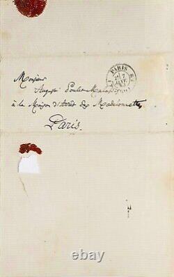 Charles BAUDELAIRE Lettre autographe signée sur DELACROIX, GAUTIER et BARBEY