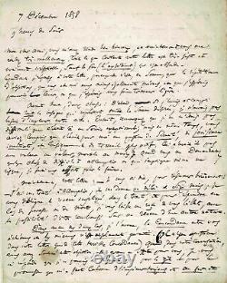 Charles BAUDELAIRE Longue lettre autographe signée à Auguste Poulet Malassis