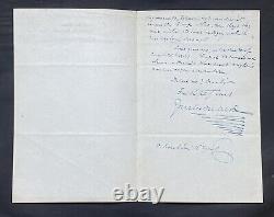 Charles DICKENS Lettre autographe signée Household Words & Thomas Waghorn
