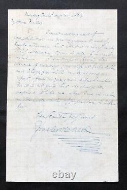 Charles DICKENS Lettre autographe signée Ireland & Engagement 1864