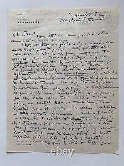 Charles E. Jeanneret, dit LE CORBUSIER (1887-1965). Lettre autographe signée