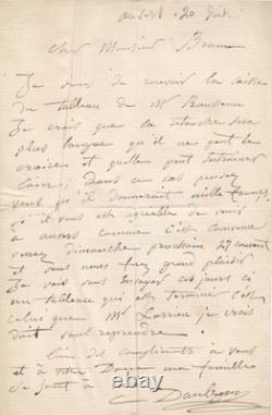 Charles François Daubigny lettre autographe signée marchand Hector Brame