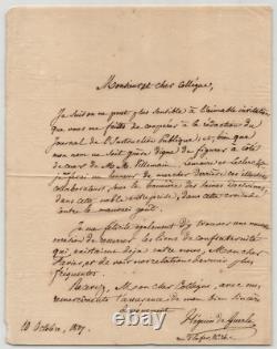 Charles Héguin de Guerle Lettre autographe signée 1807