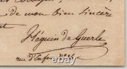 Charles Héguin de Guerle Lettre autographe signée 1807