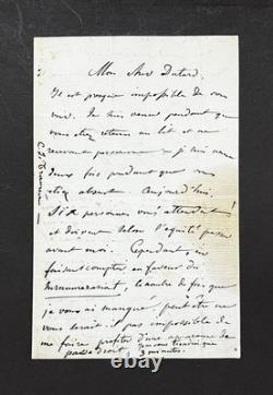 Charles Joseph TRAVIÉS DE VILLIERS Lettre autographe signée Caricaturiste