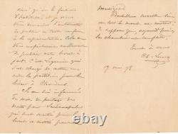 Charles LECOCQ compositeur lettre autographe signée Richard O Monroy Barbe Bleu