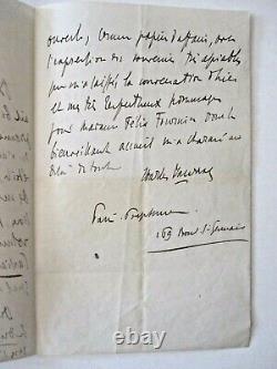 Charles Maurras Lettre autographe signée à Félix Fournier